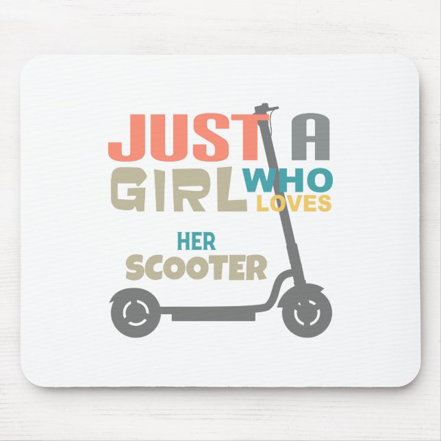 Mousepad Apenas uma garota que ama seu patinete (Frente)
