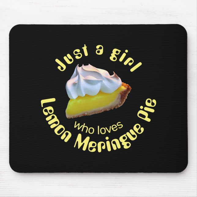 Mousepad Apenas uma garota que ama tarte de limão merengue (Frente)