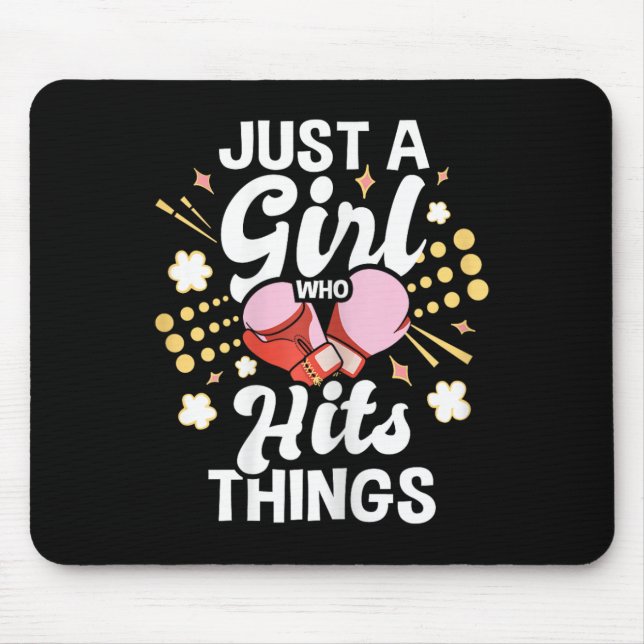 Mousepad Apenas Uma Garota Que Bate em Coisas - Kickboxing  (Frente)