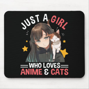 Mousepad Apenas Uma Menina Que Ama Anime E Gata Bonita Dona