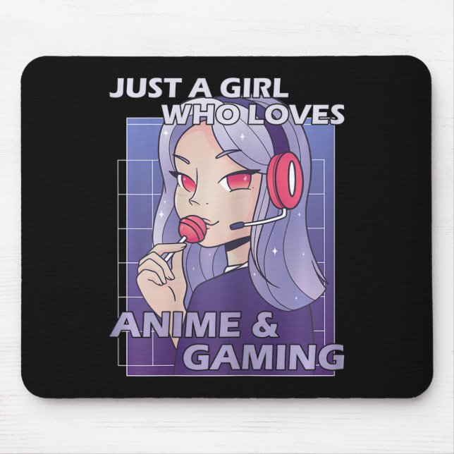 Mousepad Apenas Uma Menina Que Ama Anime E Jogos (Frente)