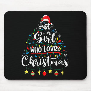 Mousepad Apenas Uma Menina Que Ama As Luzes De Natal Da Árv