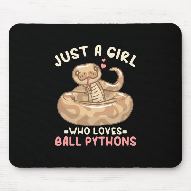Mousepad Apenas Uma Menina Que Ama Ball Python (Frente)