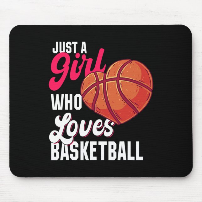 Mousepad Apenas Uma Menina Que Ama Bysketbyll Raparigas Rap (Frente)