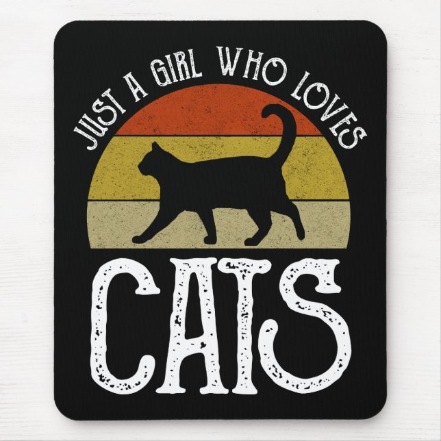 Mousepad Apenas Uma Menina Que Ama Gatos (Frente)