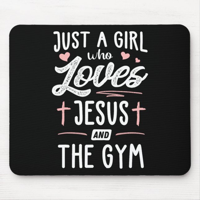 Mousepad Apenas Uma Menina Que Ama Jesus E A Mulher-Present (Frente)