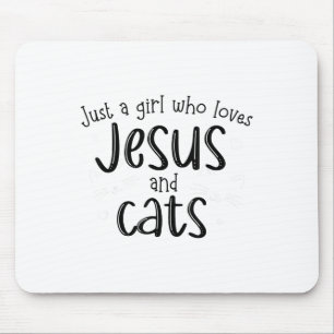 Mousepad Apenas Uma Menina Que Ama Jesus E Gata Cristã