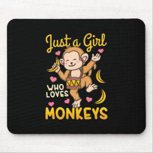 Mousepad Apenas Uma Menina Que Ama Macacos