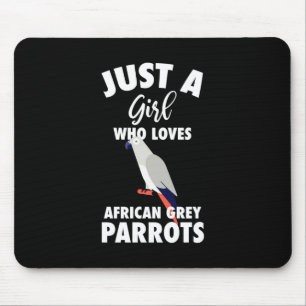 Mousepad Apenas Uma Menina Que Ama O Papagaio Da Cinza Afri