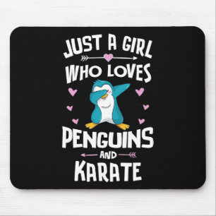 Mousepad Apenas Uma Menina Que Ama Pinguins E Karate Gift W