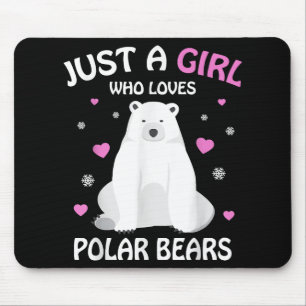 Mousepad Apenas Uma Menina Que Ama Ursos Polares Garotas Ur