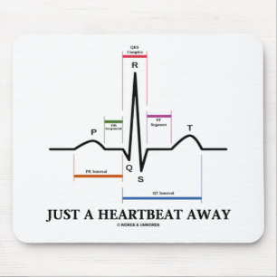 Mousepad Apenas uma pulsação do coração afastado (EKG/E