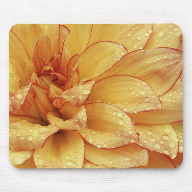 Mousepad Apertado em fotografias de flor de Dalhia com os 2 (Frente)