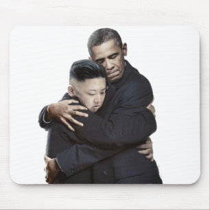 Mousepad Aperto de Obama e de Jong-Un de Kim