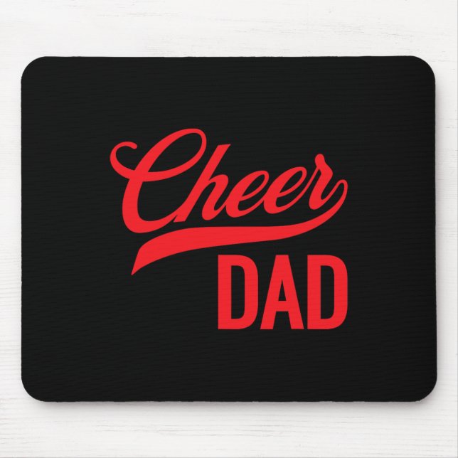 Mousepad Aplaudir Pai Vermelho e Branco Cheerleading Conjun (Frente)
