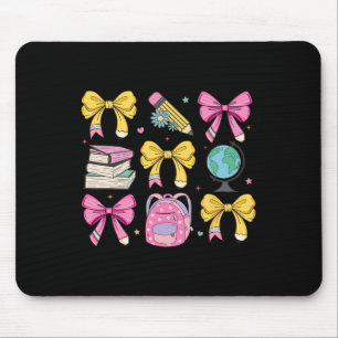 Mousepad Aplicativo de Lápis de Fitas de Laço Rosa Coquete