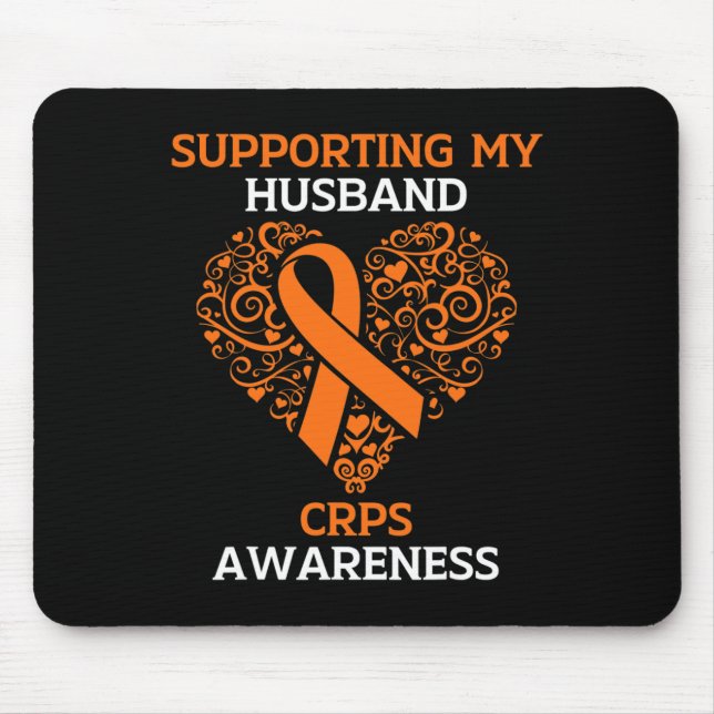 Mousepad Apoiando o Meu Marido RSD Mês de Consciência CRPS (Frente)