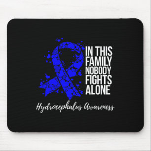Mousepad Apoiar a Consciência da Hidrocefalia da Fita Azul
