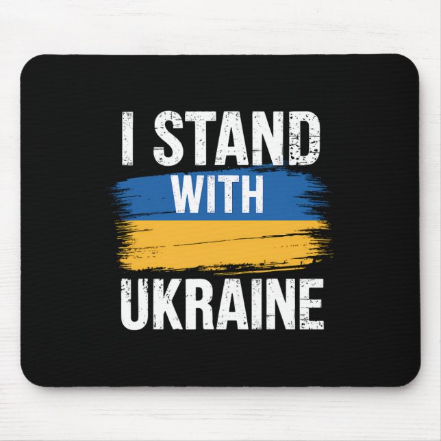 Mousepad Apoie a Ucrânia Eu Estou Com a Ucrânia Bandeira Uc (Frente)