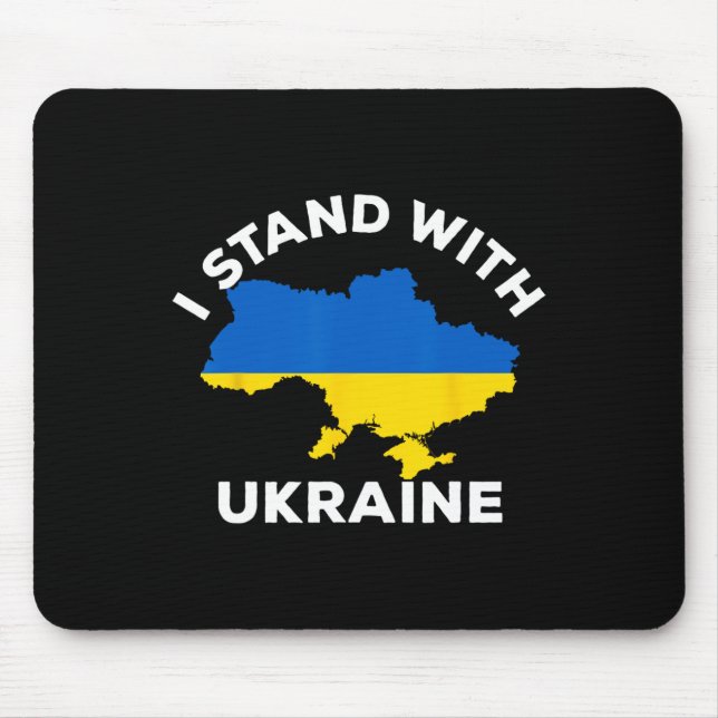 Mousepad Apoie a Ucrânia Eu Estou Com a Ucrânia Mapa Ucrani (Frente)
