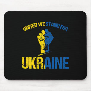 Mousepad Apoie a Ucrânia - Unidos Nós Estamos pela Ucrânia 