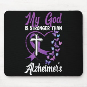 Mousepad Apoio à Consciência da Demência Heimers Fé Deus