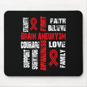 Mousepad Apoio à crença e à luta contra o ANEURYSM CEREBRAL