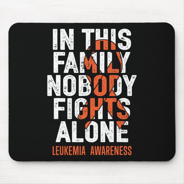 Mousepad Apoio a leucemia Squad Fighor Warrior Leukemia Aw (Frente)
