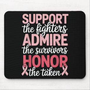 Mousepad Apoio ao cancer de mama Admire Honra Cancer A
