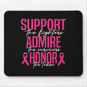 Mousepad Apoio ao cancer de mama Admire Honra Cancer A