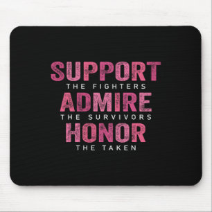 Mousepad Apoio ao cancer de mama Admire Honra Cancer A