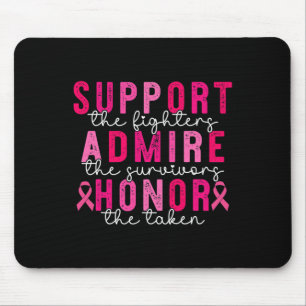 Mousepad Apoio ao cancer de mama Admire Honra Cancer A