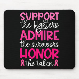 Mousepad Apoio ao cancer de mama Admire Honra Cancer A