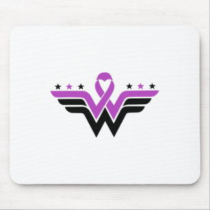 Mousepad Apoio ao Guerreiro da Consciência do Abuso de Purp