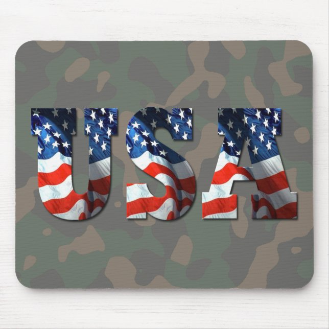 Mousepad Apoio Camo-Militar 3-D dos EUA por SKO (Frente)