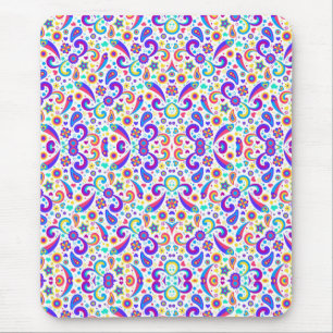 Mousepad Apoio de rato colorido apresenta um intricado padr
