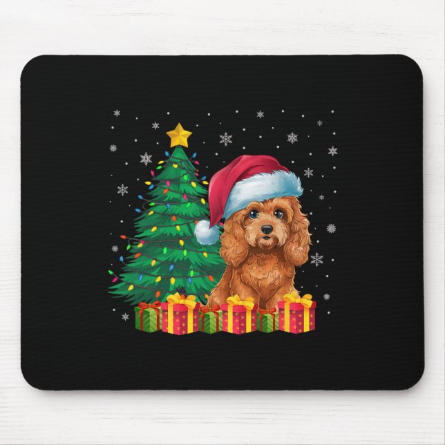 Mousepad Apoo Papai Noel Noel Luz de Natal Cachorro Sobrado (Frente)