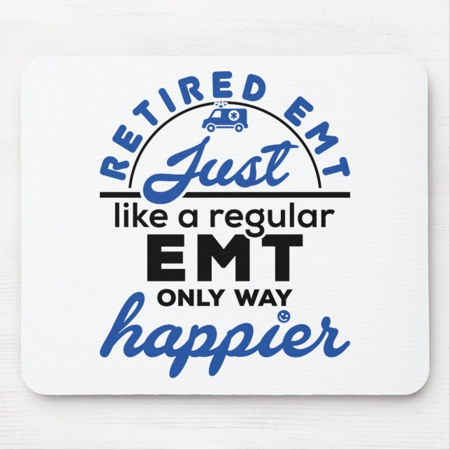 Mousepad Aposentado EMT EMS Paramédico Reforma doações engr (Frente)