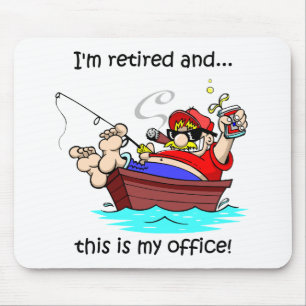 Mousepad Aposentadoria engraçada da pesca