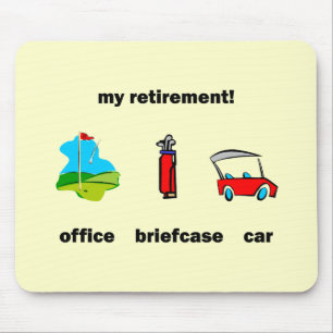 Mousepad Aposentadoria engraçada do golfe