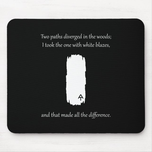 Mousepad Appalachian Trail White Blaze Paths Diverged (Frente)