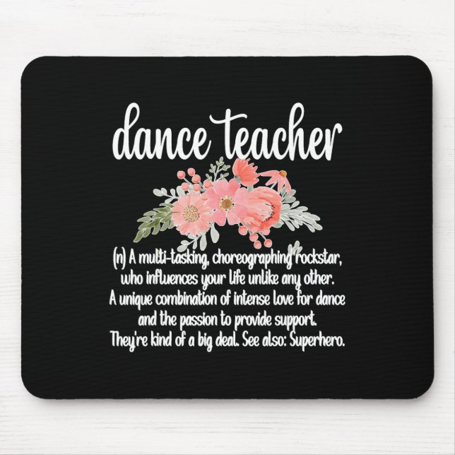 Mousepad Apreciação de Professora Dança Ajustado Negra de C (Frente)