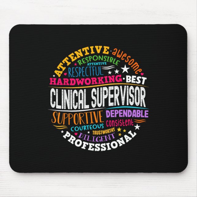 Mousepad Aprecição de Supervisor Clínico Groovy Saúde Trab (Frente)