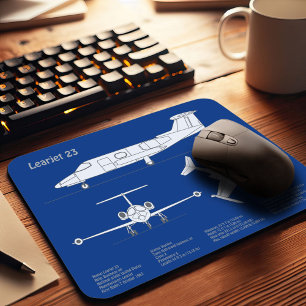 Mousepad Aprenda 23 - Planos de desenho de projeto de avião