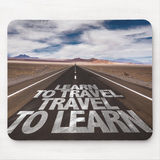 Mousepad Aprenda viajar viagem a aprender (Frente)