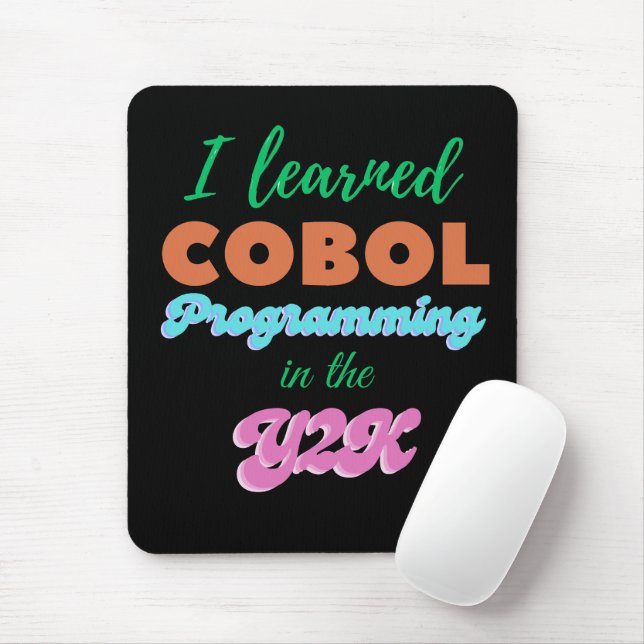 Mousepad Aprendi a Linguagem Cobol no Y2K (Ano 2000) (Com mouse)
