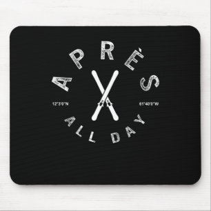 Mousepad Apres O Dia Inverno Desportivo Apres Esqui Sobre O