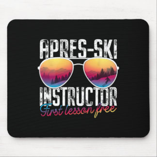 Mousepad Apres Ski Instrutor First Lesson Free Lesson Skiin