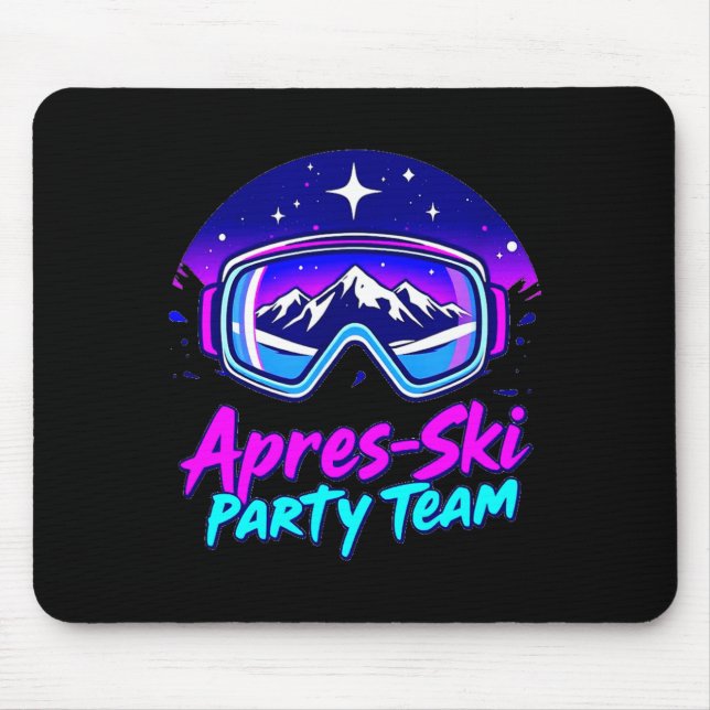 Mousepad Apres ski party vibes – snowy mountain nightlife A (Frente)