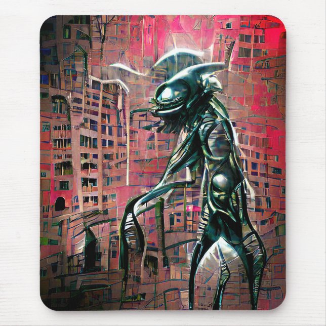 Mousepad Apron de invasão de alienígenas (Frente)